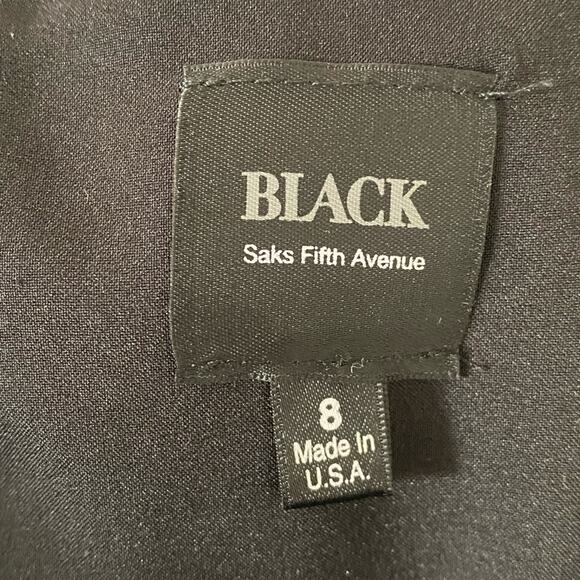Saks Fifth Avenue Black bodycon cap sleeve dress gray & black size 8 - Picture 7 of 12
